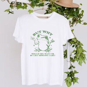 Unisex Heavy Cotton Tee, Funny Retro T-shirt, Frog Cute Shirt